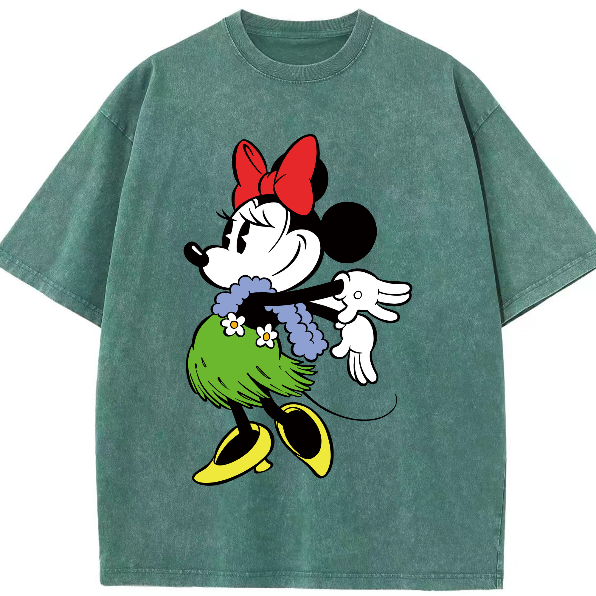 （画像用） ミッキーマウス Mickey Mouse 綿100% ヴィンテージ風 半袖Tシャツ（フロントプリント）